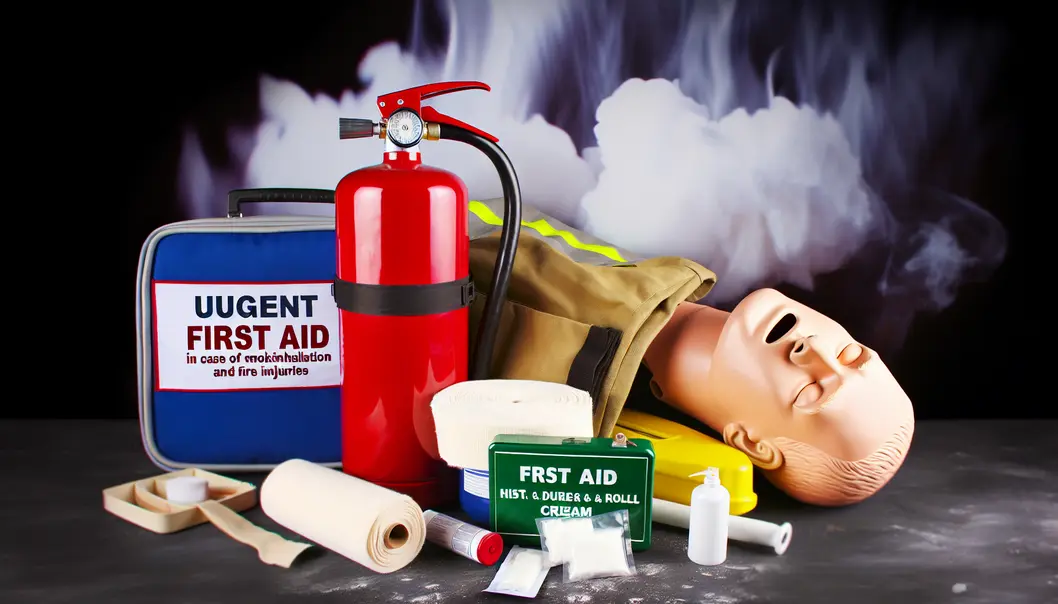 Hình ảnh minh họa các dấu hiệu ngạt khói mà một người có thể gặp phải trong hỏa hoạn.