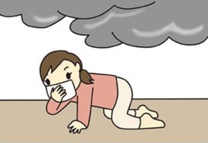 Di chuyển thấp khi có cháy